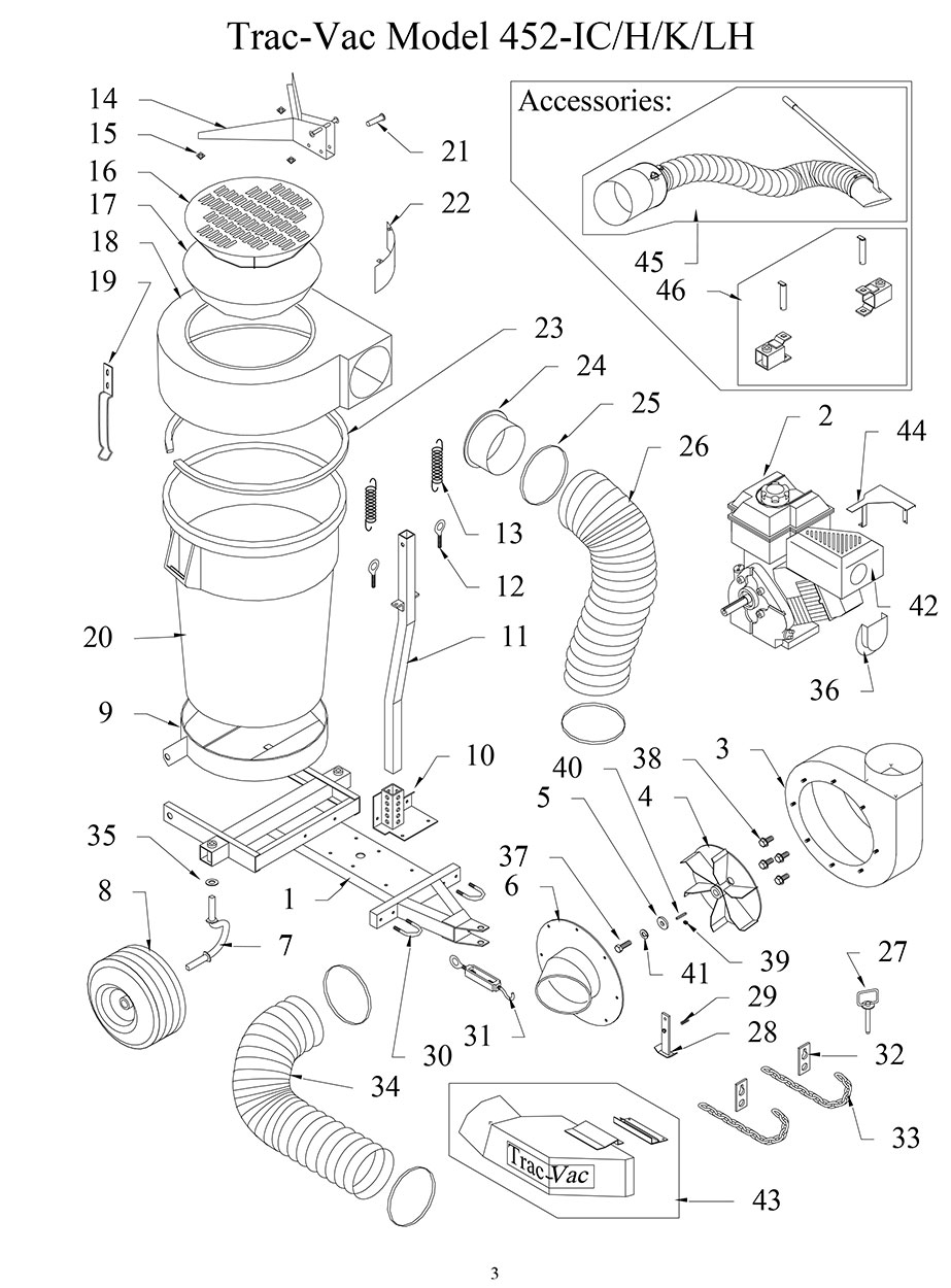 Model 452 Parts List - Trac-Vac
